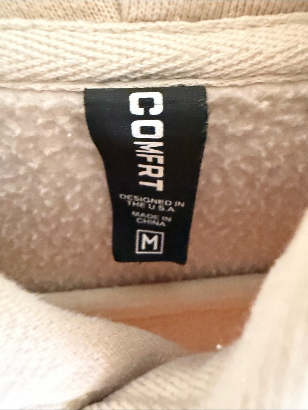 Comfrt Comfort Embroidered Cream Hoodie - Picture 2 of 13